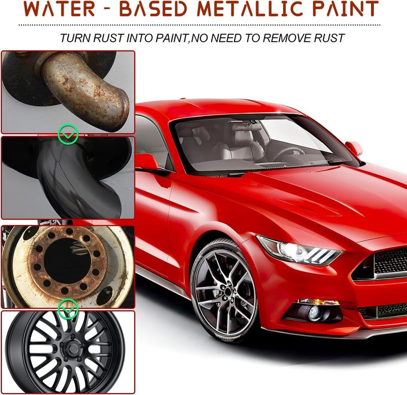 winblot Rust Conversion Agent 300g, Multi-Functional Anti-Rust Paint, Water-Based Metallic Paint, Rust Remover for Metal,Universal Anti-Rust Paint Rust Removal Conversion Agent (Black) - Image 2